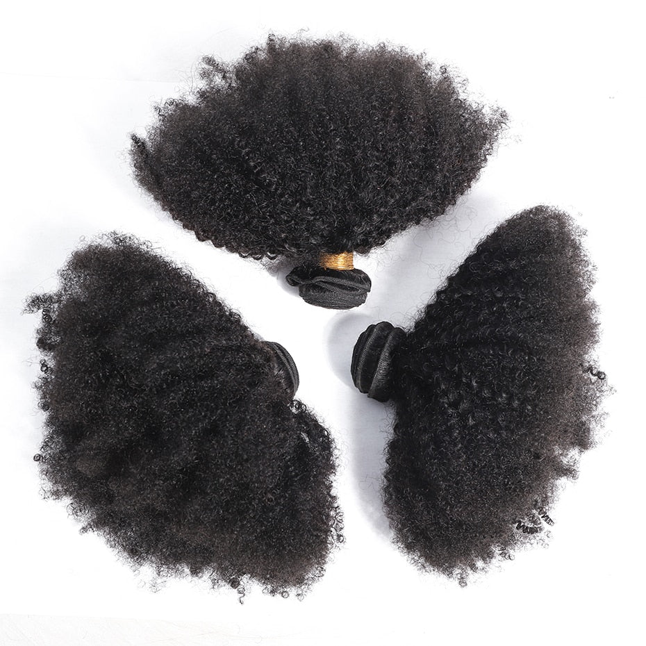 Mongolian Afro Kinky Curly Hair Bundles 8-20inch