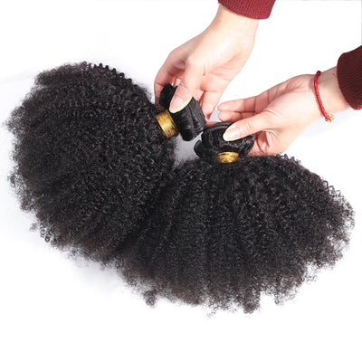 Mongolian Afro Kinky Curly Hair Bundles 8-20inch