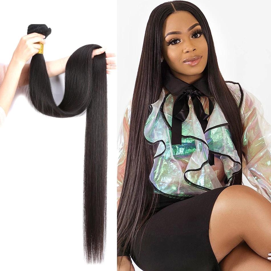 Straight 28 30 32 40 Inch Remy Brazilian Hair