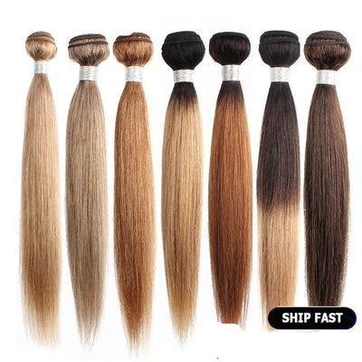 Blonde Indian Straight Hair Weave Bundles