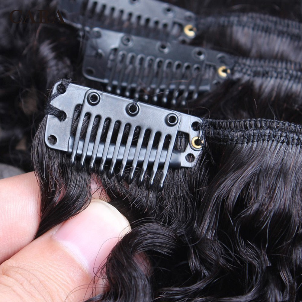 Mongolian Kinky Curly Clip Ins Human Hair